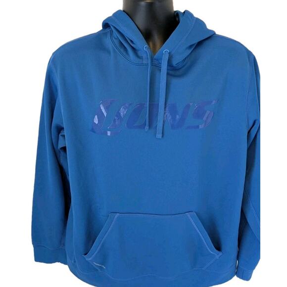 Detroit Lions Nike Therma- Fit Hoodie Men's Large NFL EUC - Picture 2 of 12